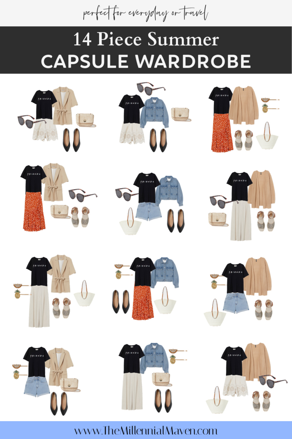 Summer Capsule Wardrobe 12 Pieces And Over 60 Looks The Millennial Maven