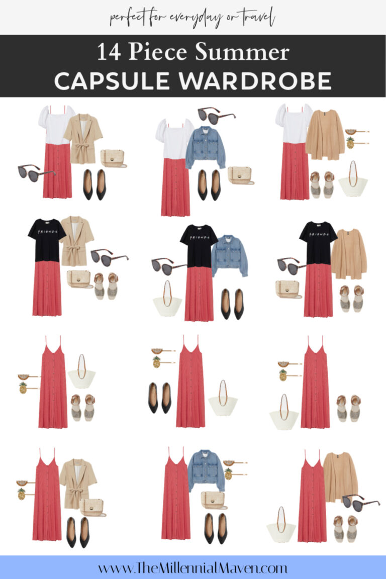 Summer Capsule Wardrobe 12 pieces & over 60 looks! The Millennial Maven