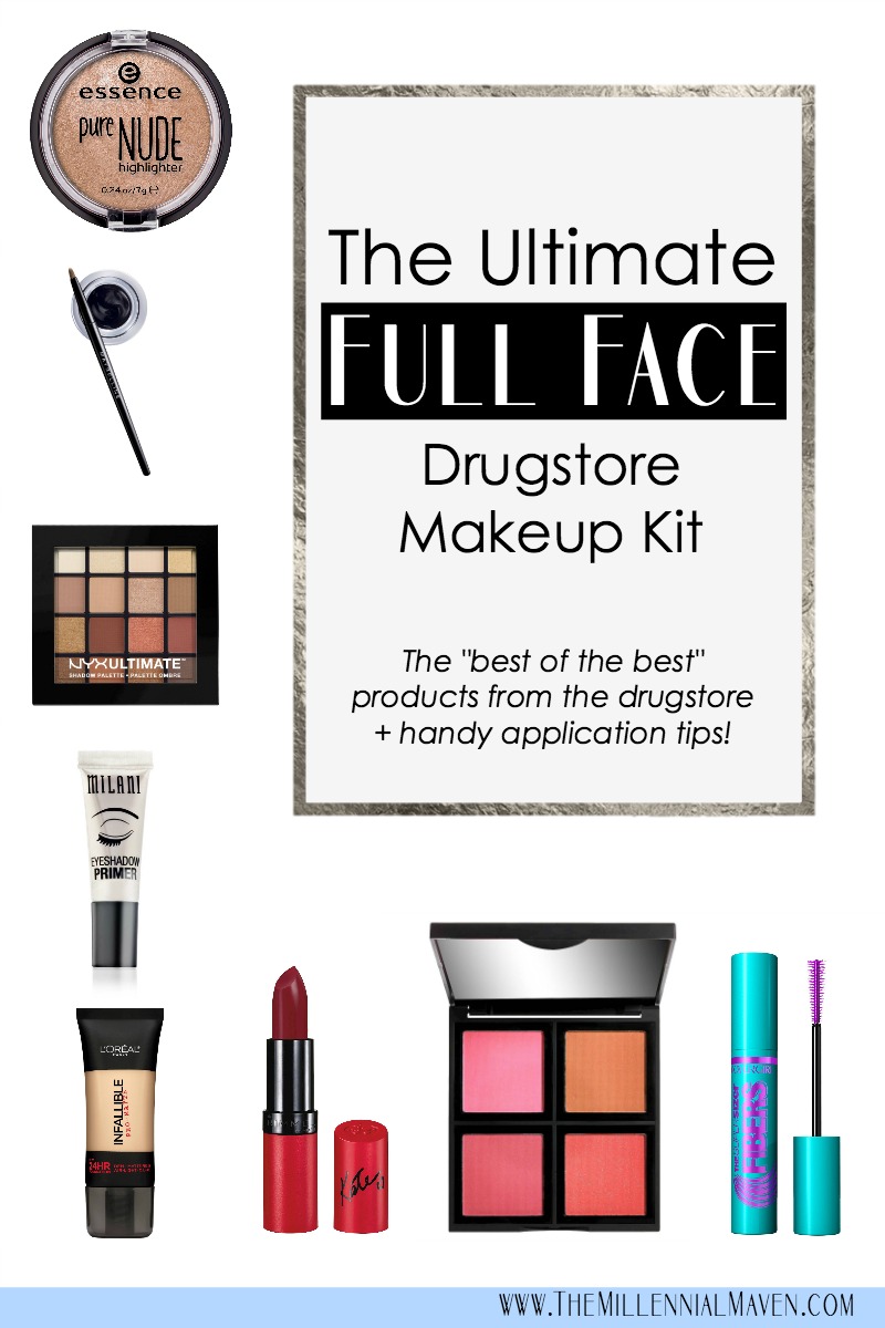 The Ultimate (& Drugstore Makeup Kit -- Perfect Beginners! The Millennial Maven