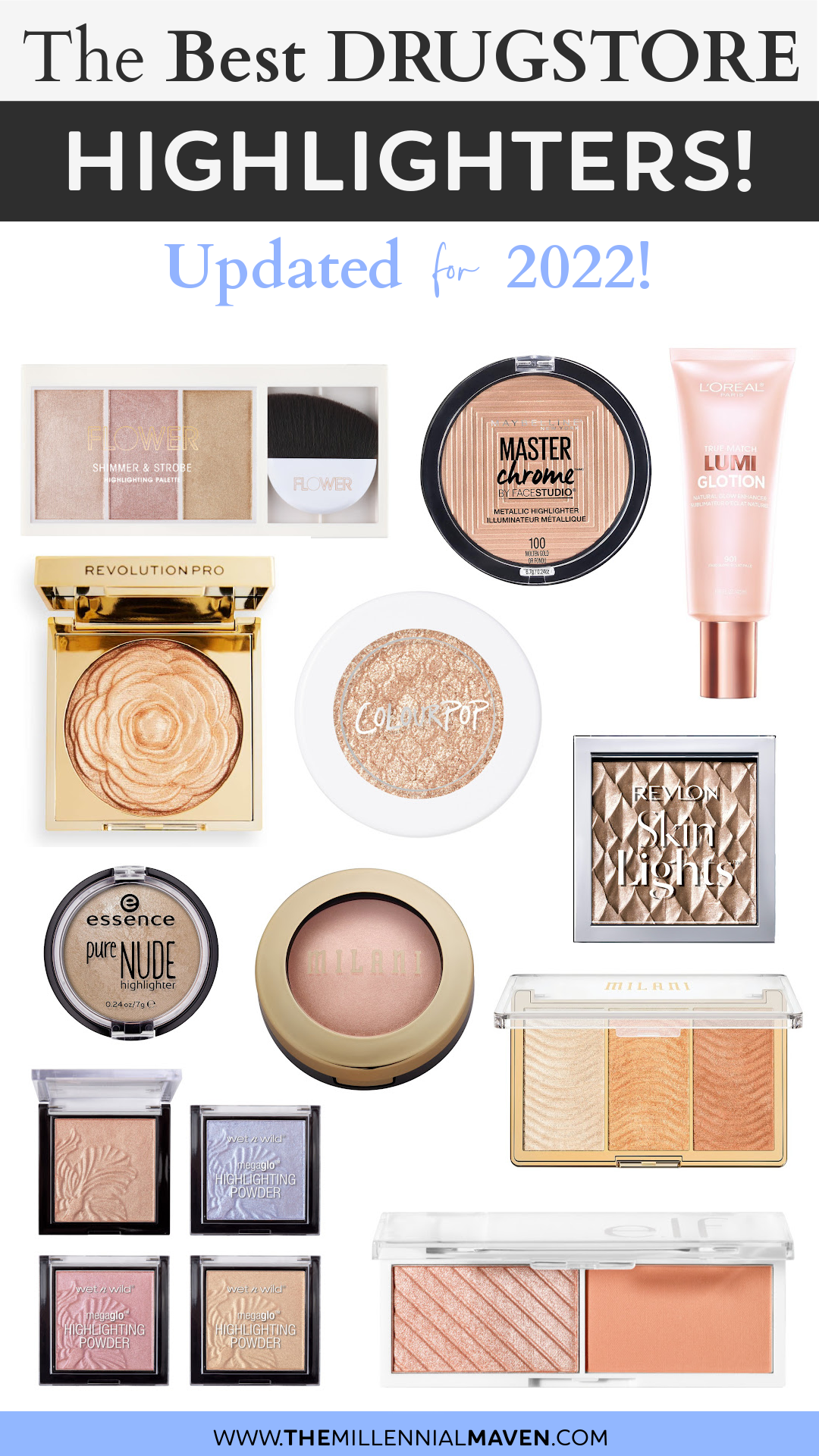 Top Best Highlighters at the Drugstore in 2022! | Best Drugstore Highlighters The Millennial Maven